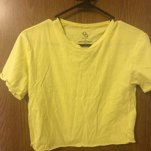 Organic Generation yellow cropped t-shirt size S